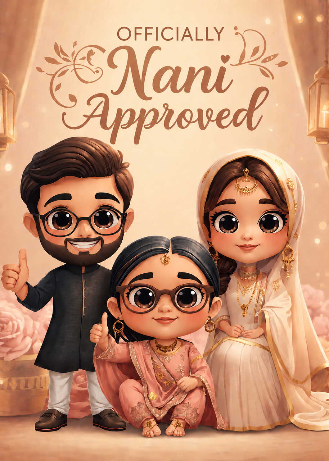 Officially Nani Approved Wedding Greeting Card