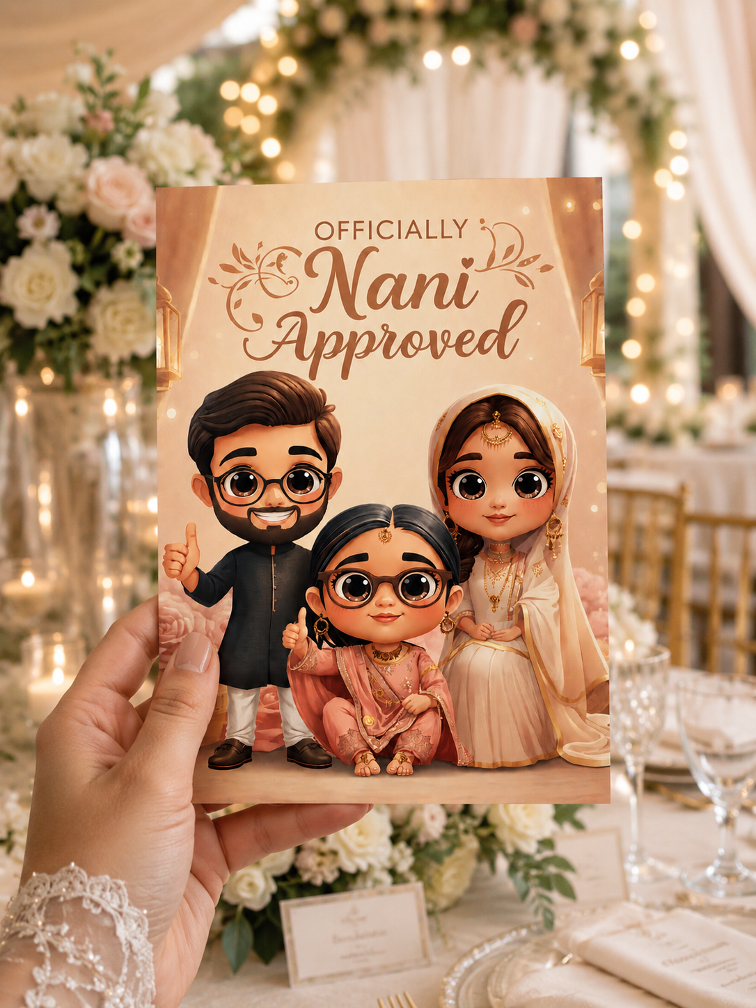 Officially Nani Approved Wedding Greeting Card
