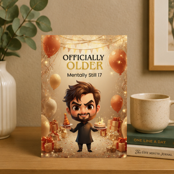 Officially Older, Mentally Still 17 – Funny Birthday Card