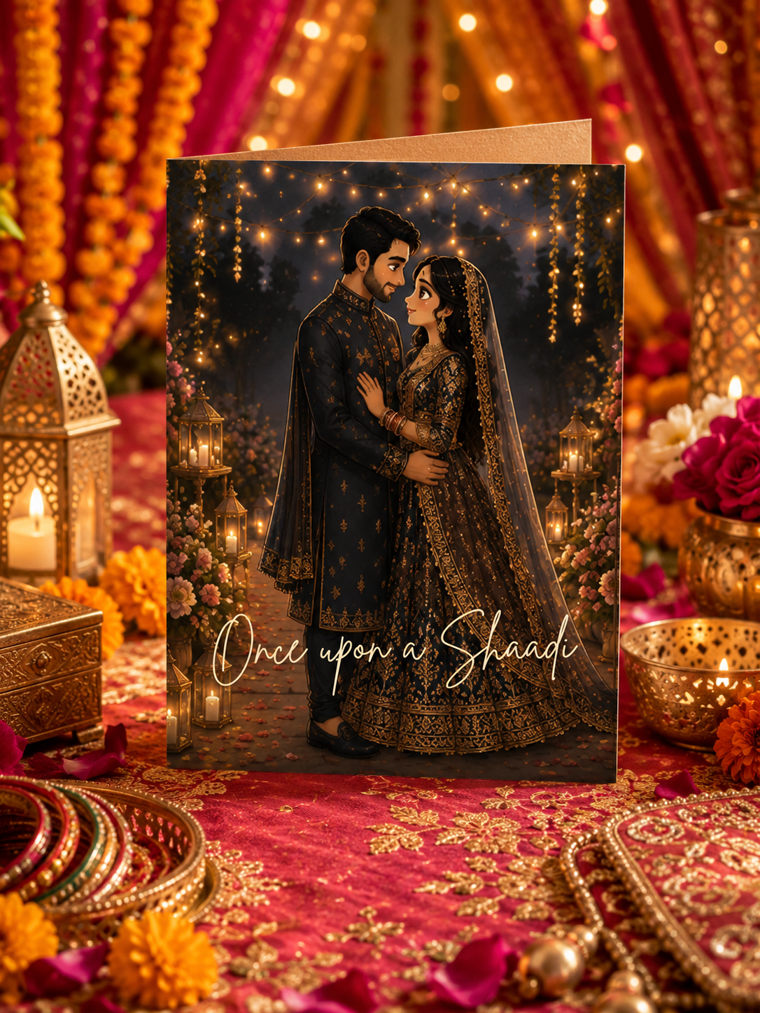 Once Upon a Shaadi – South Asian Wedding Greeting Card