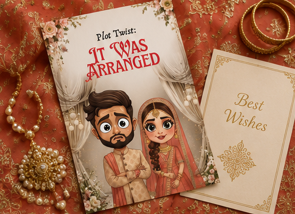 Plot Twist: It Was Arranged – Funny Desi Wedding Card