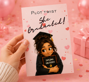 Plot Twist… She Graduated! – Funny Graduation Greeting Card