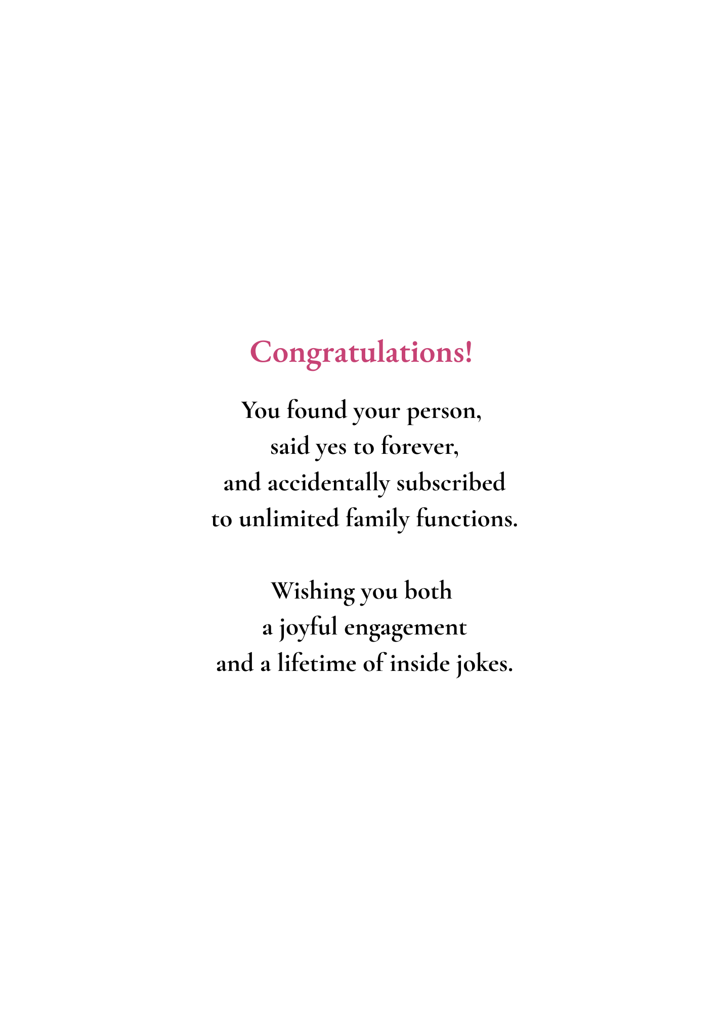 Funny Engagement Greeting Card – Plot Twist: She Stole His Heart