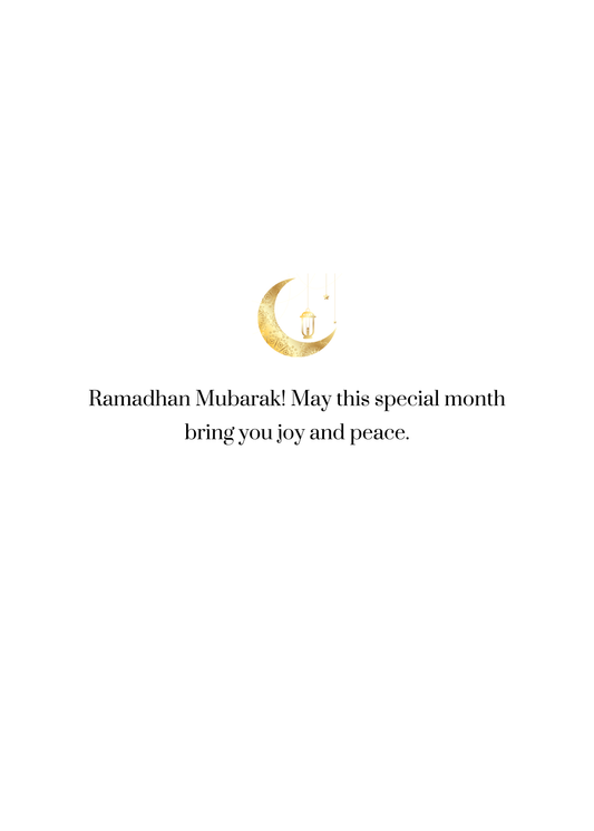 Elegant Ramadan Mubarak Greeting Card – Blue Mosque & Starry Night Design