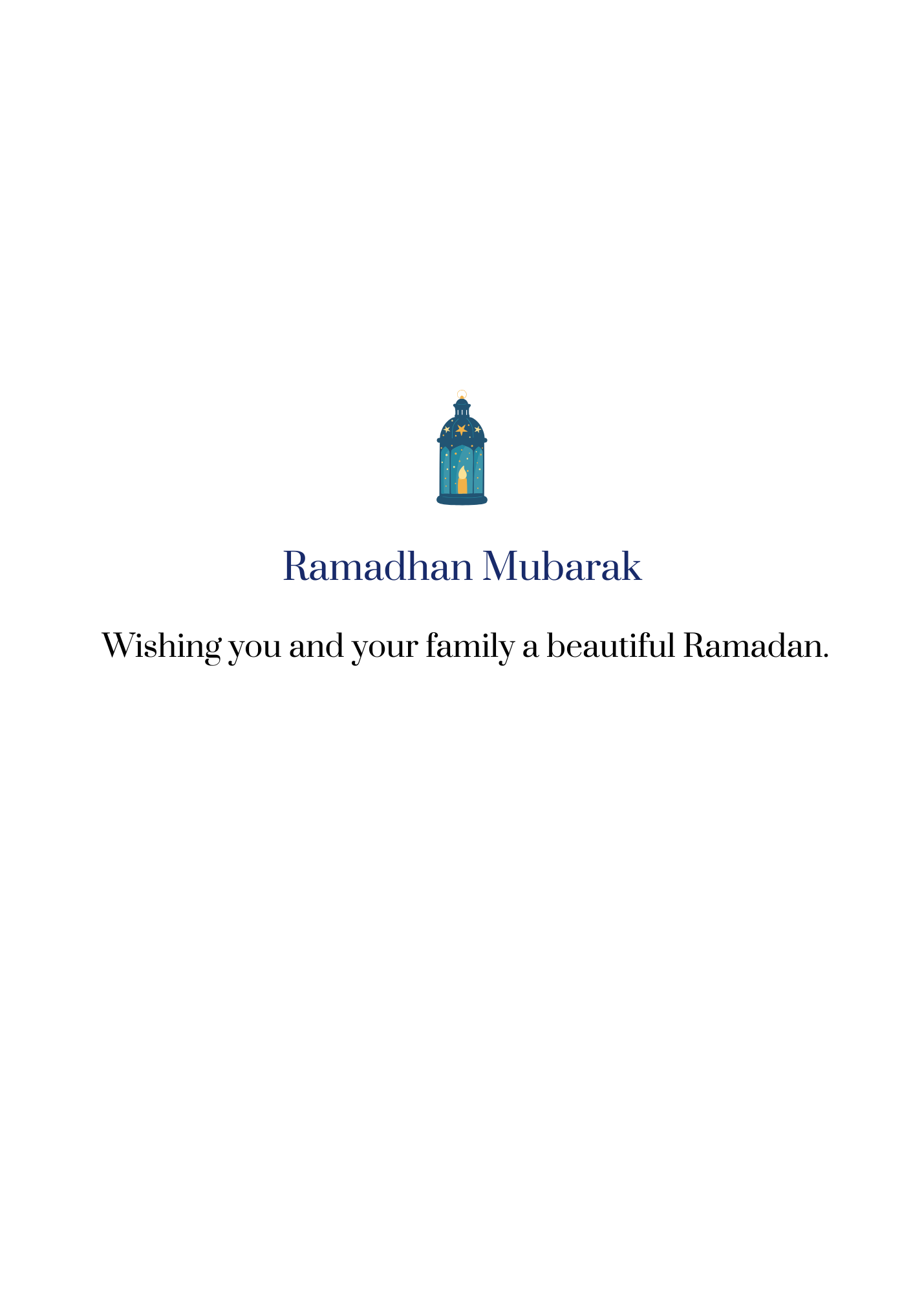 Ramadan Mubarak Kids Greeting Card – Cute Illustrated Design