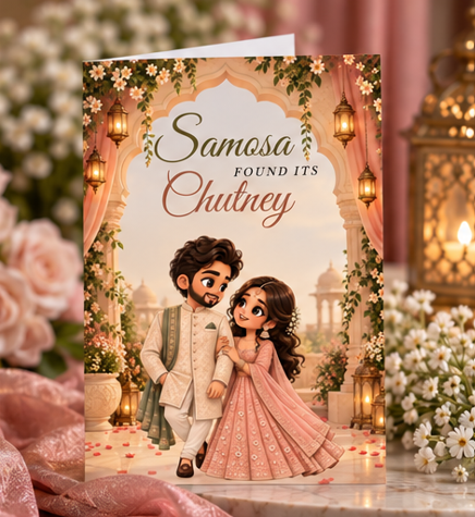 Samosa Found Its Chutney – Funny Desi Engagement Card