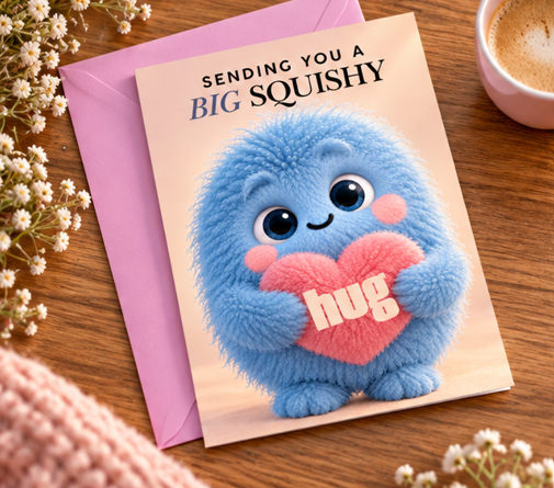 Sending You a Big Squishy Hug – Thinking of You Card