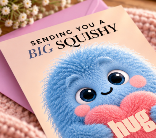 Sending You a Big Squishy Hug – Thinking of You Card