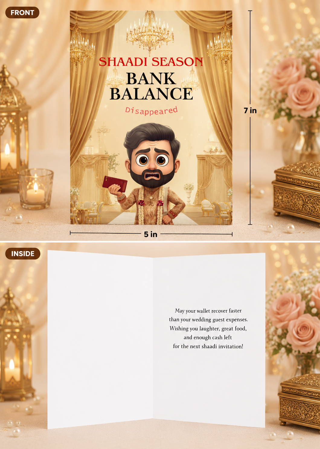 Funny Desi Wedding Card | Shaadi Season Bank Balance Disappeared