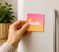 Smile. – Inspirational 4×4cm Fridge Magnet