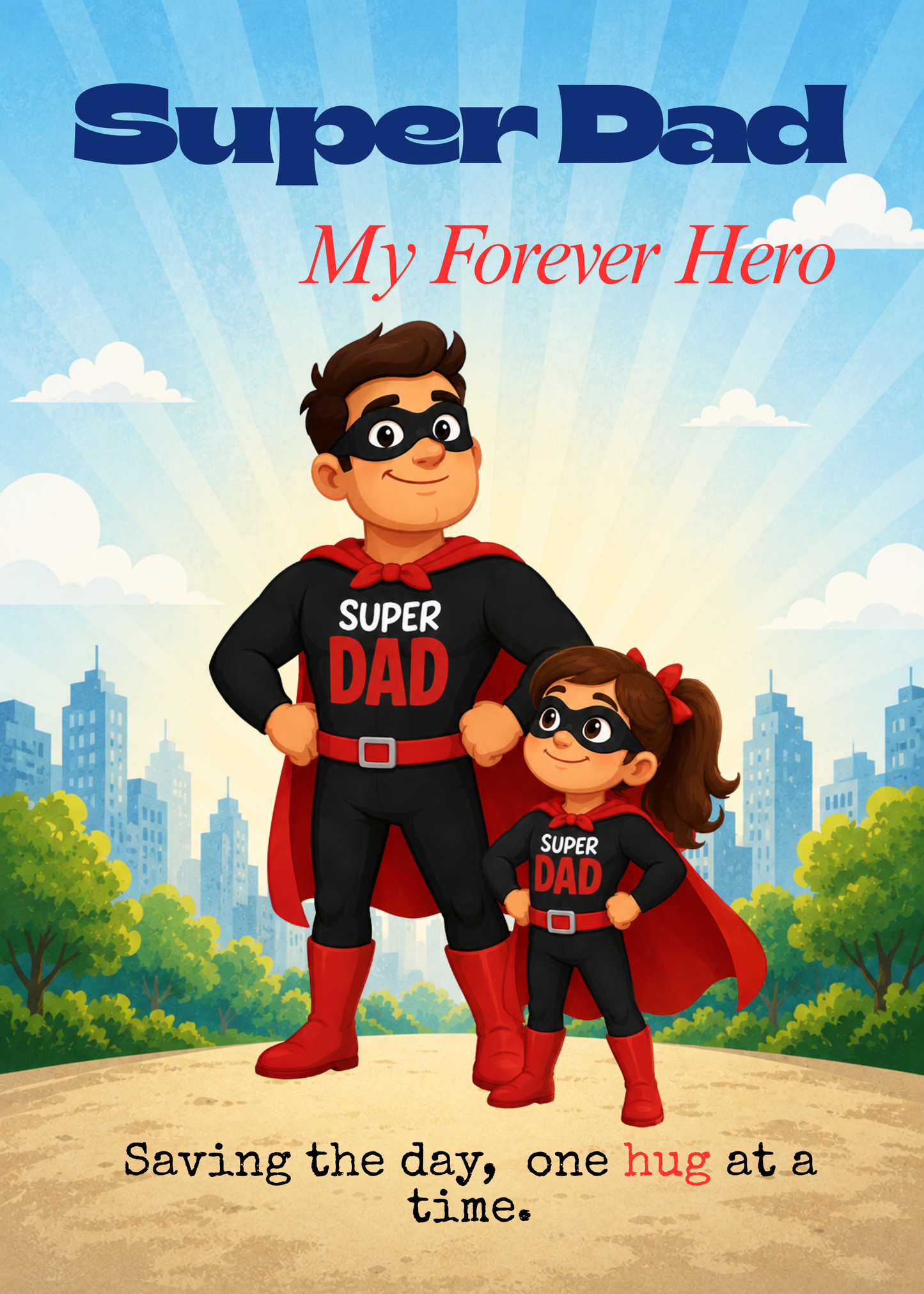 Super Dad Father’s Day Greeting Card – My Forever Hero Card