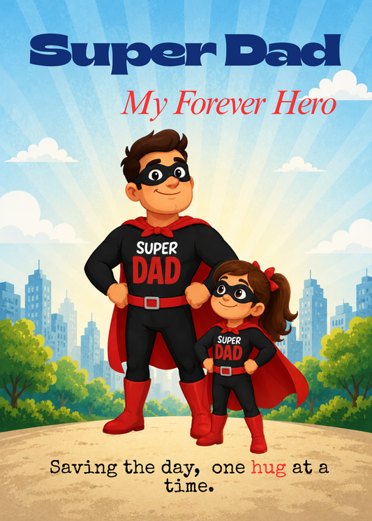 Super Dad Father’s Day Greeting Card – My Forever Hero Card