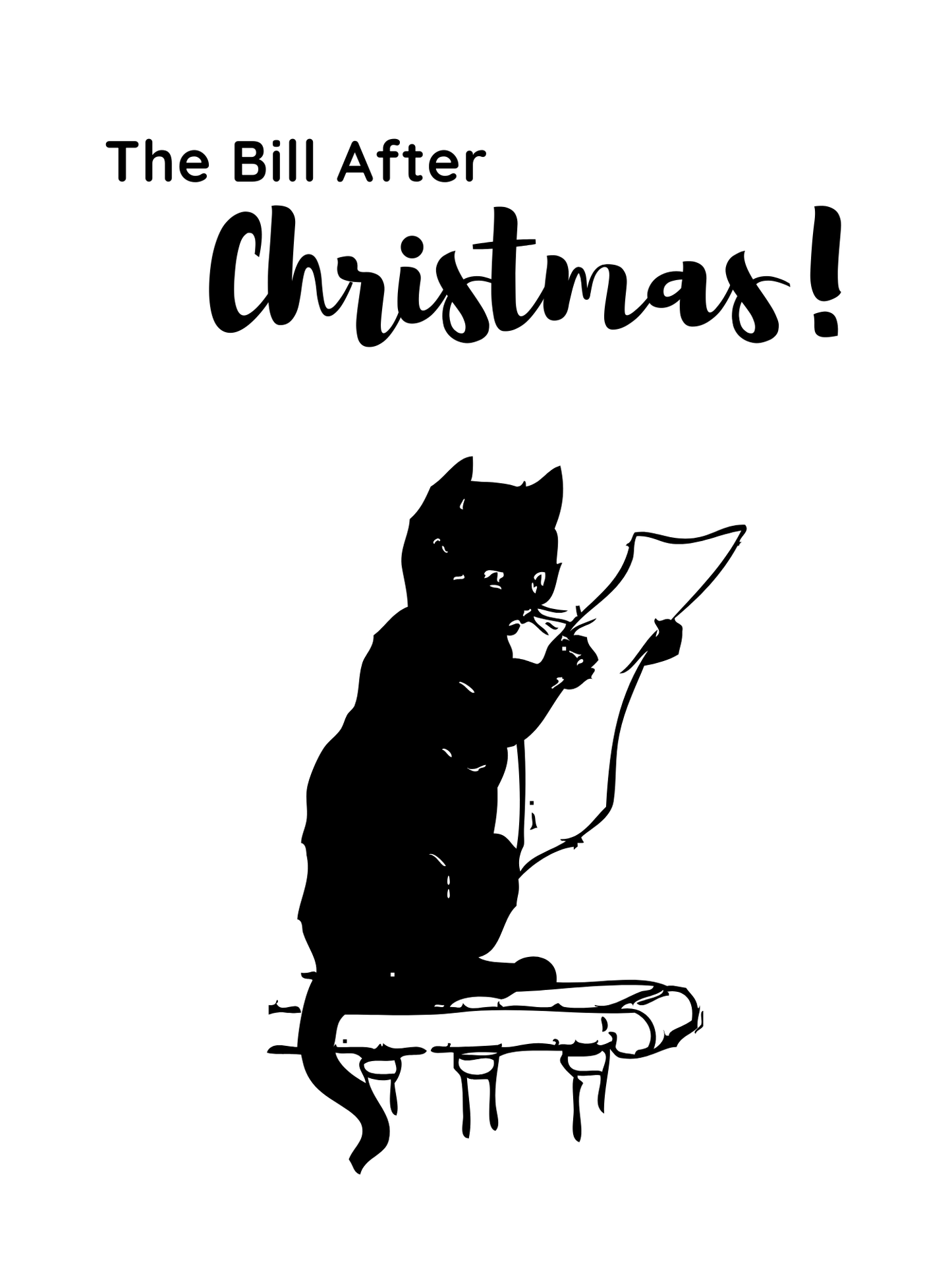 🎄 The Bill After Christmas – Humorous Cat Art Print