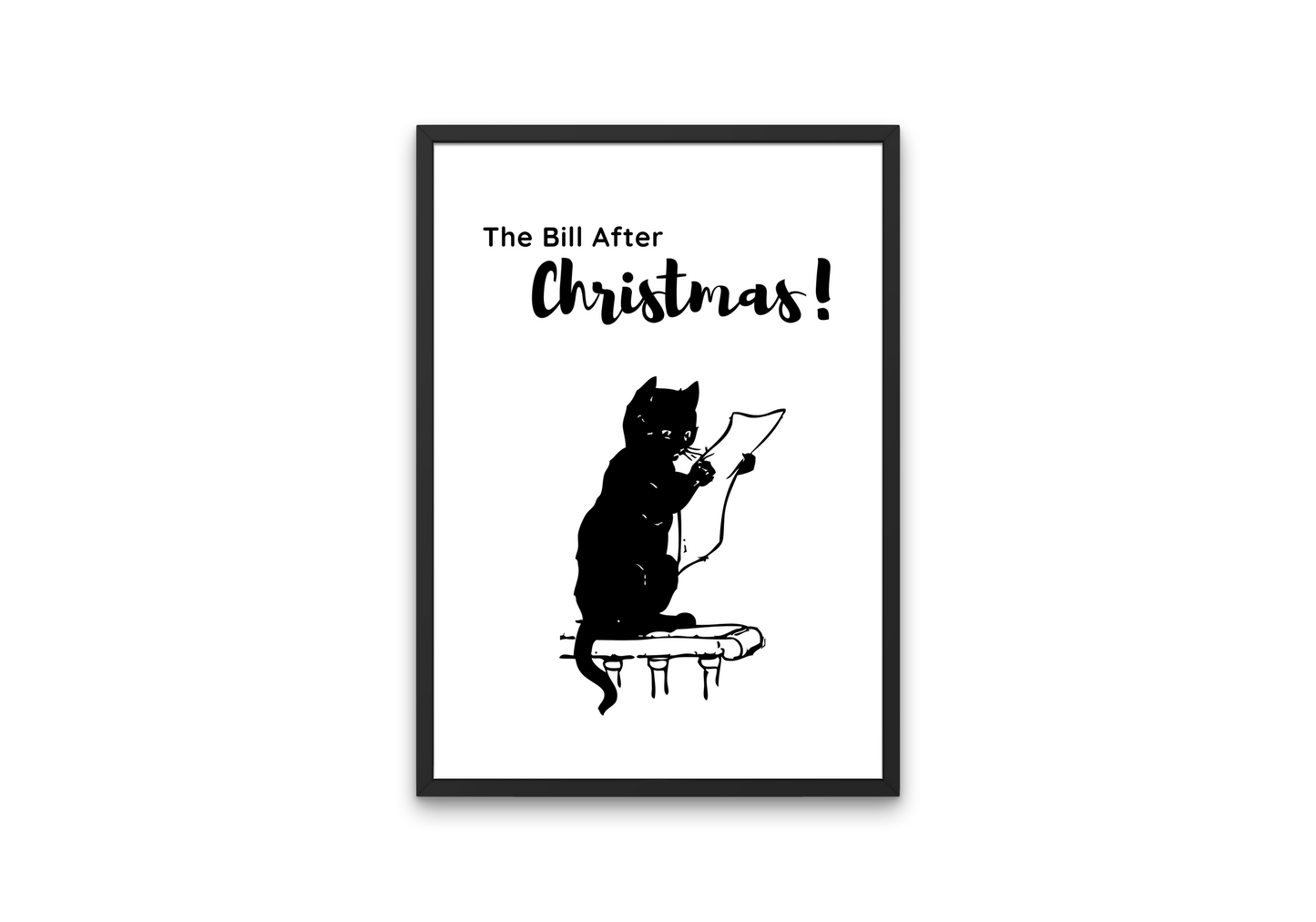 🎄 The Bill After Christmas – Humorous Cat Art Print