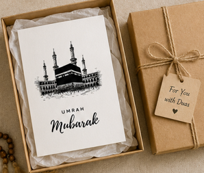 Umrah Mubarak – Elegant Islamic Greeting Card