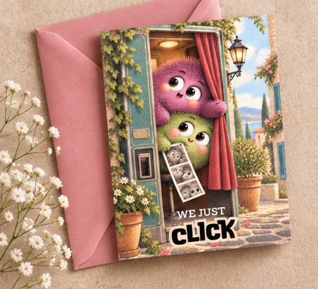 We Just Click – Cute Best Friend Greeting Card