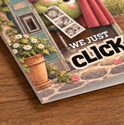 We Just Click – Cute Best Friend Greeting Card