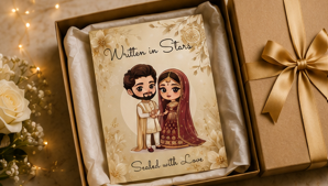Written in Stars – Desi Wedding Congratulations Card