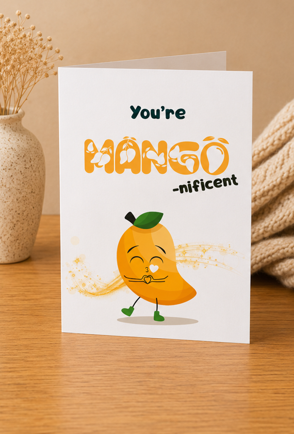 You're Mango-nificent – Cute Mango Love & Friendship Card