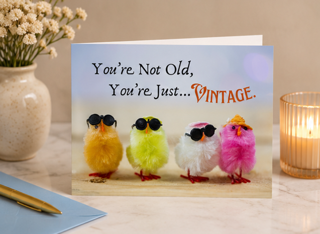 You're Not Old, You're Just Vintage – Funny Birthday Card