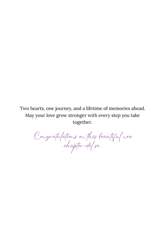 Wedding Congratulations Card | A Beautiful Beginning Wedding Card