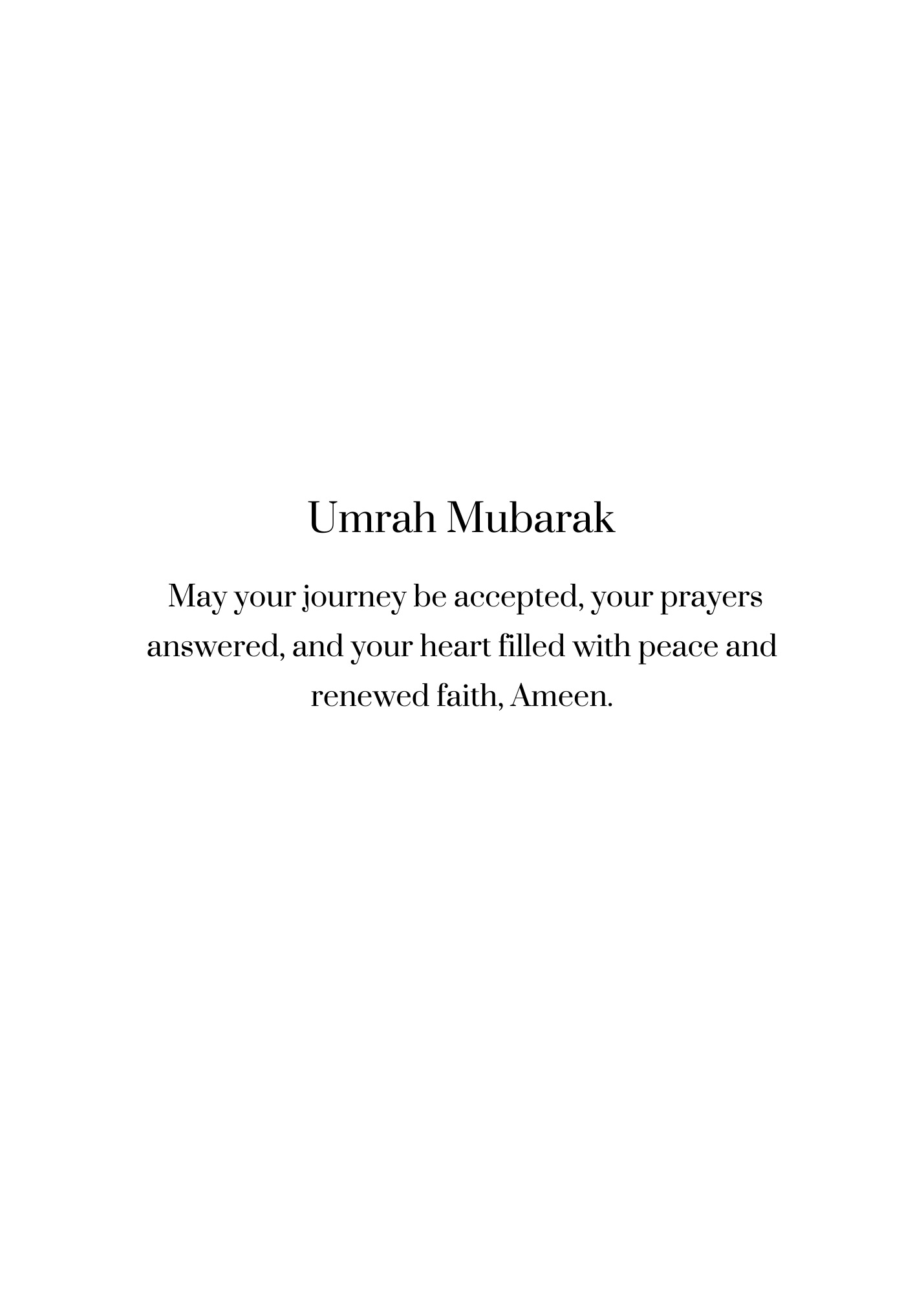 An Umrah to Remember – A Faith Renewed Greeting Card