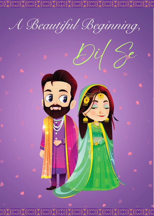 Wedding Congratulations Card | A Beautiful Beginning Wedding Card