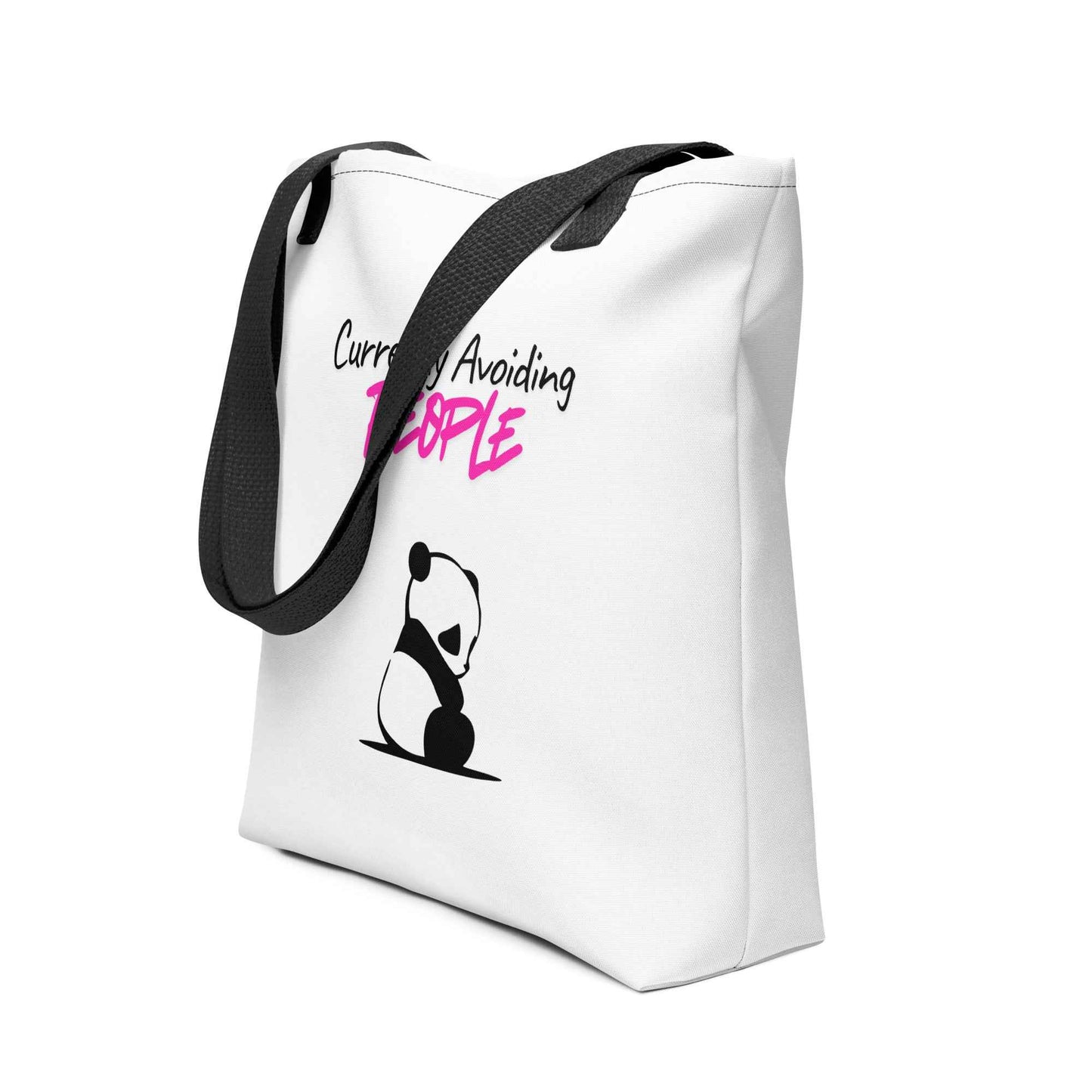 Currently Avoiding People Panda Tote Bag – Funny Introvert Tote Bag