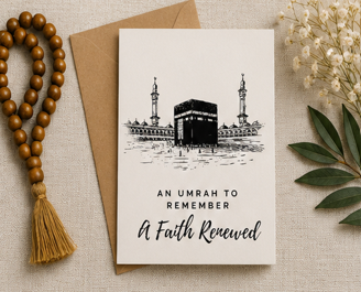 An Umrah to Remember, A Faith Renewed – Umrah Mubarak Greeting Card
