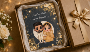 And So Their Story Begins – Desi Wedding Congratulations Card