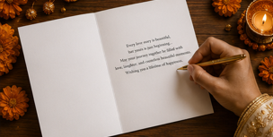 And So Their Story Begins – Desi Wedding Congratulations Card