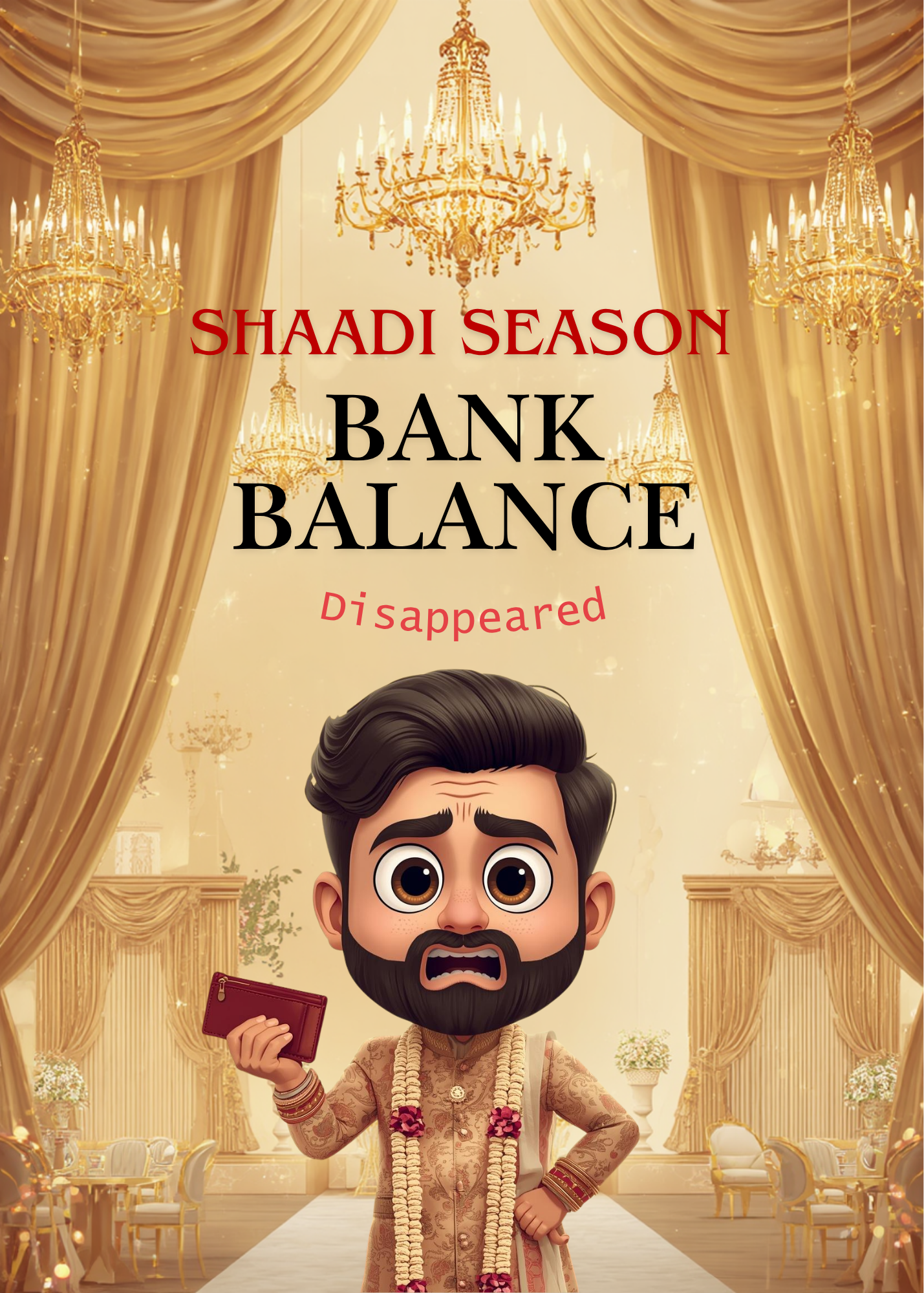 Funny Desi Wedding Card | Shaadi Season Bank Balance Disappeared
