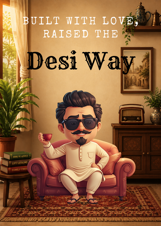 Built With Love, Raised the Desi Way Father’s Day Greeting Card – Funny Dad Card