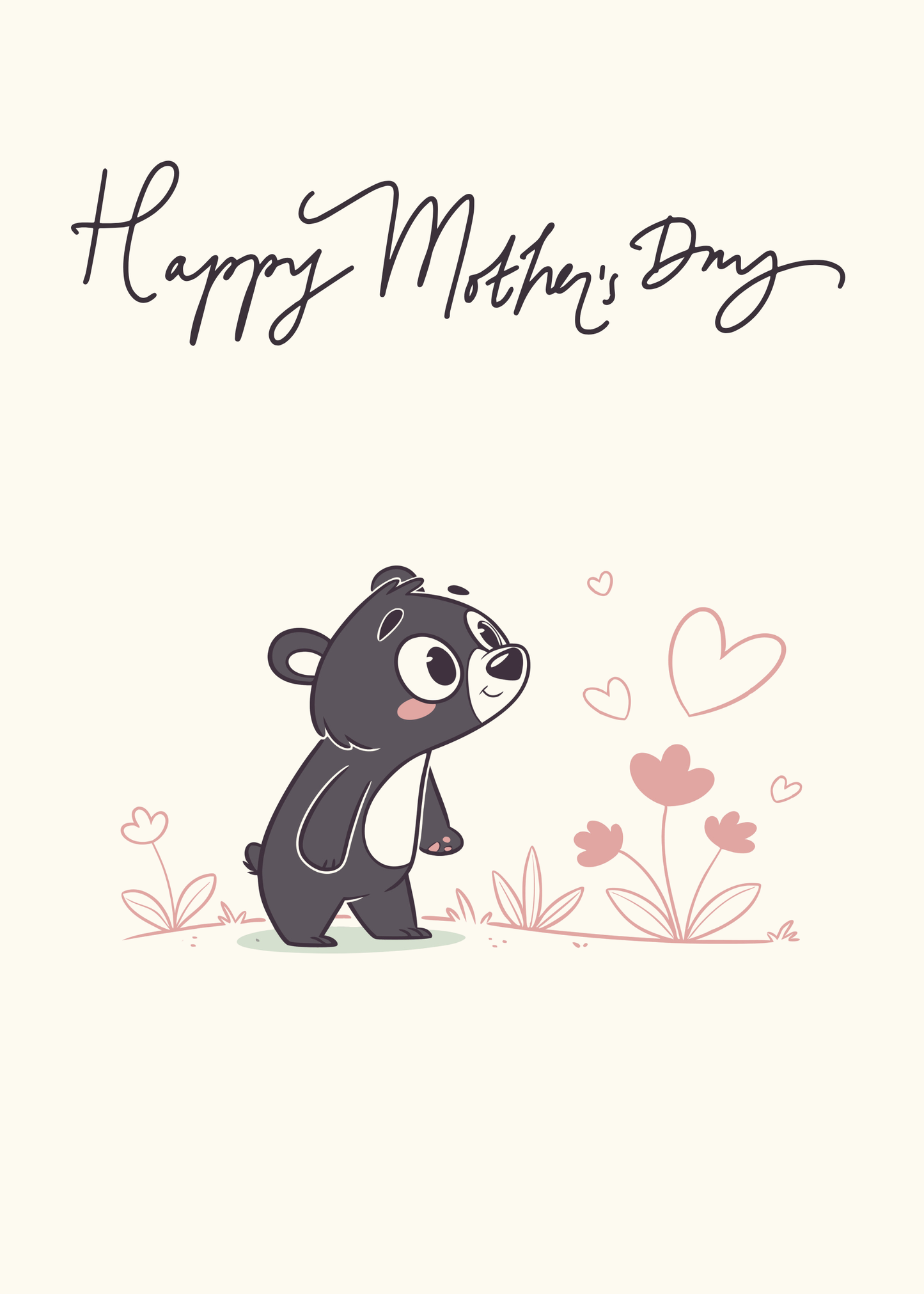 Cute Bear Mother’s Day Card – Wholesome Love