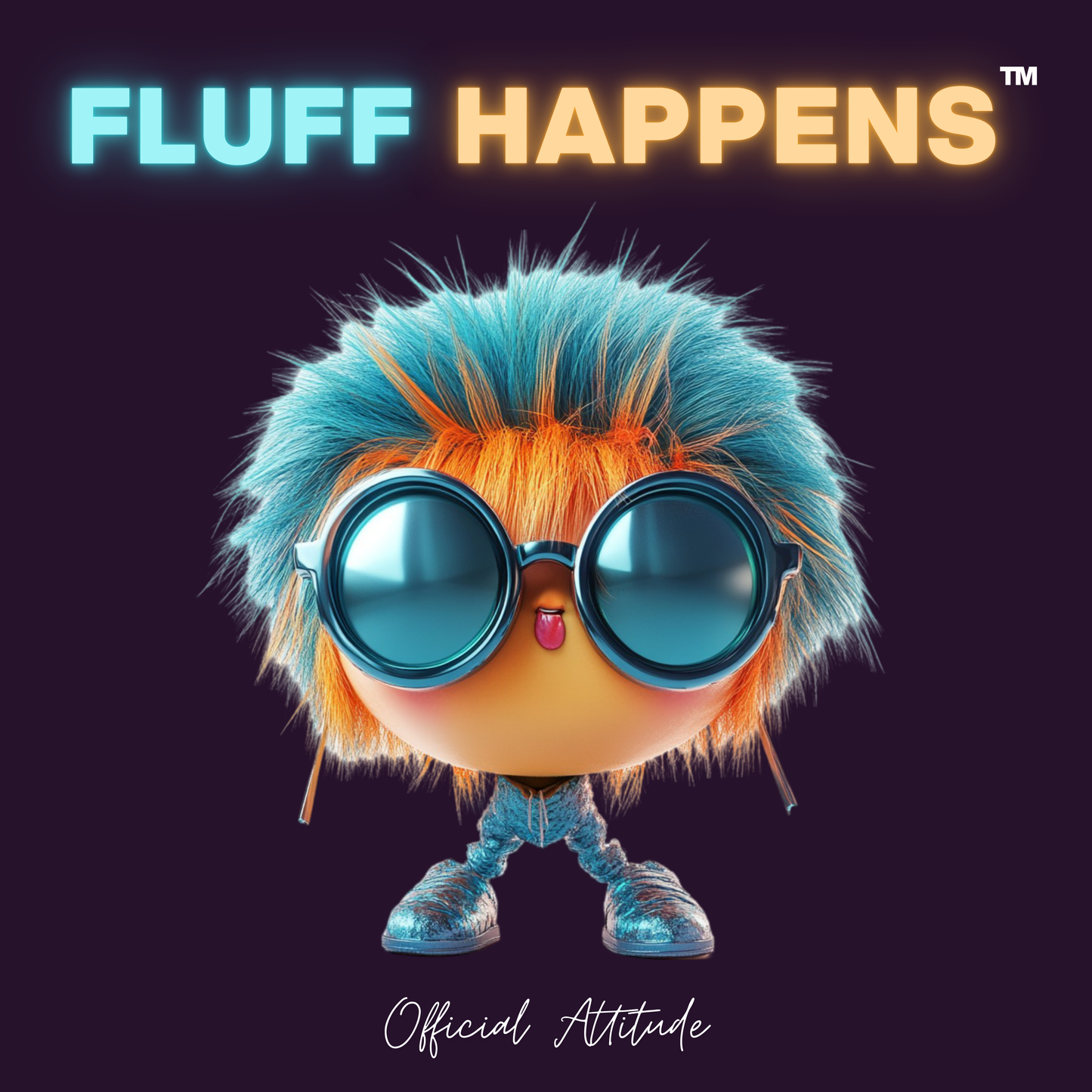 Fluff Happens™ Attitude Canvas Wall Art – 10x10" Bold Character Print