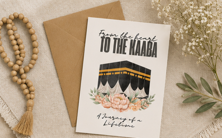 From the Heart to the Kaaba – Umrah Mubarak Greeting Card