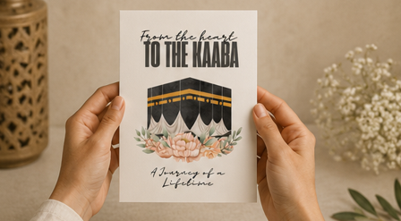 From the Heart to the Kaaba – Umrah Mubarak Greeting Card