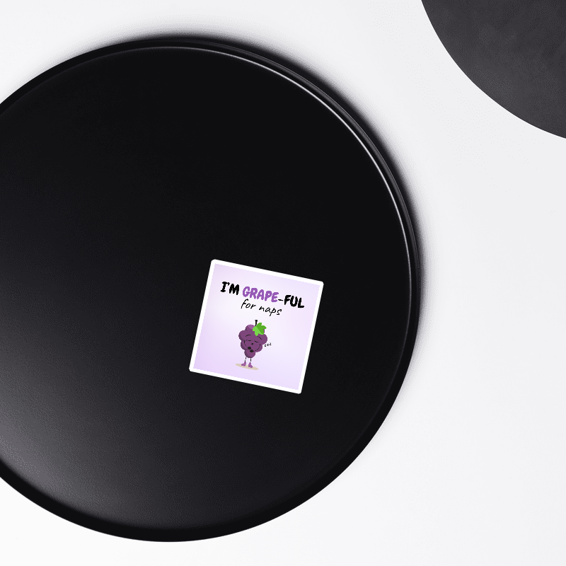 🍇 I’m Grapeful for Naps – Fridge Magnet