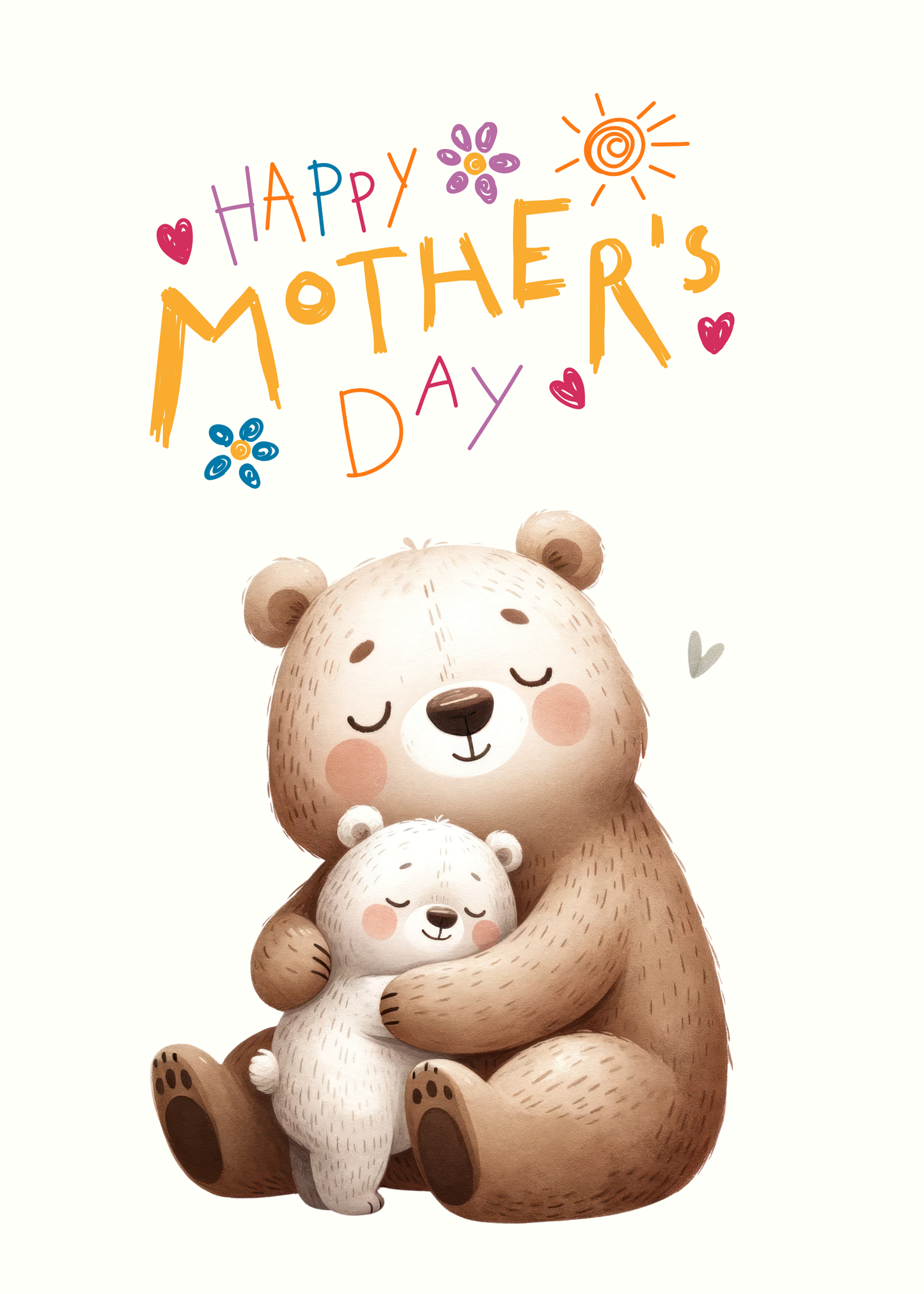 Happy Mother’s Day – Mommy Bear Greeting Card 🐻💐