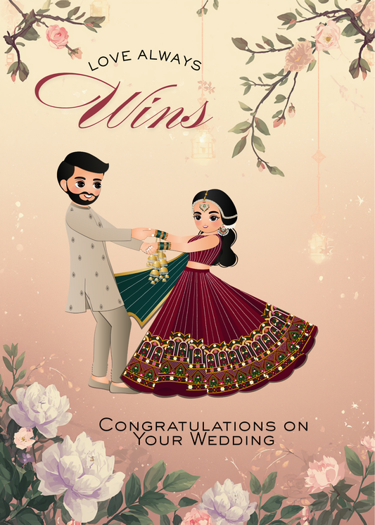 Love Always Wins – Wedding Greeting Card