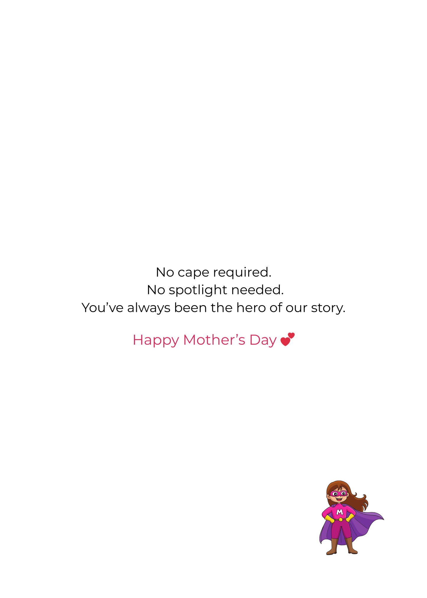 Mom You're My Hero Greeting Card – Bold Comic Style Mother's Day Card