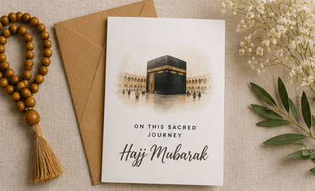 On This Sacred Journey – Hajj Mubarak Greeting Card