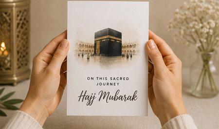 On This Sacred Journey – Hajj Mubarak Greeting Card