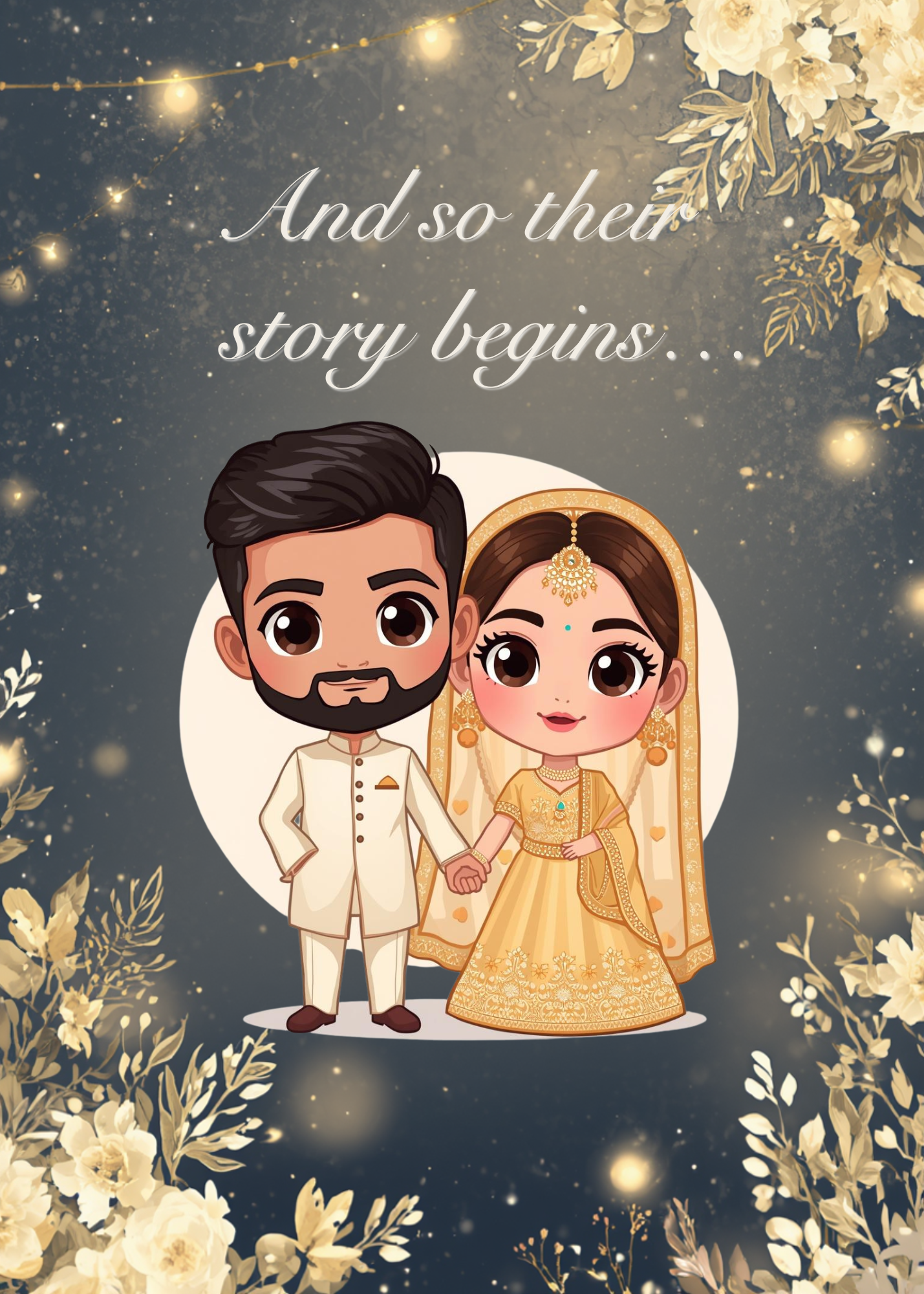 Wedding Congratulations Card | And So Their Story Begins Desi Wedding Card
