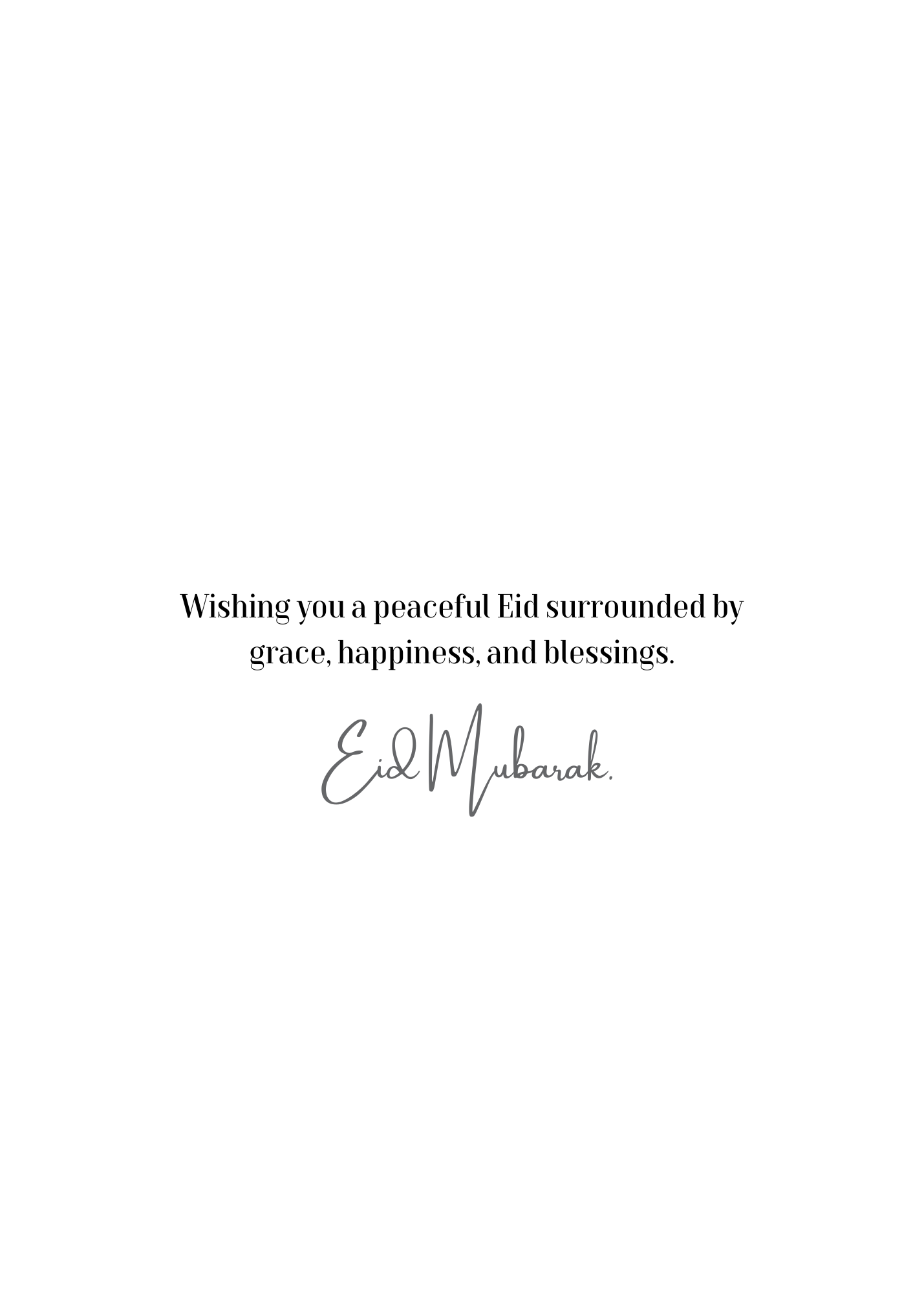 Peaceful Eid Wishes Greeting Card – Modern Starry Moon Design