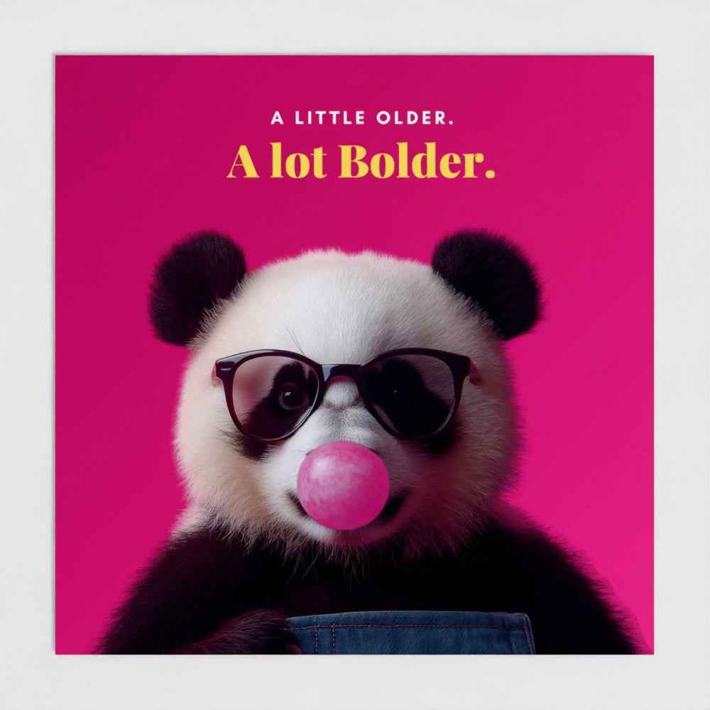 Bold Panda Birthday Invitation Cards – Funny & Fierce Party Invites (Pack of 10)