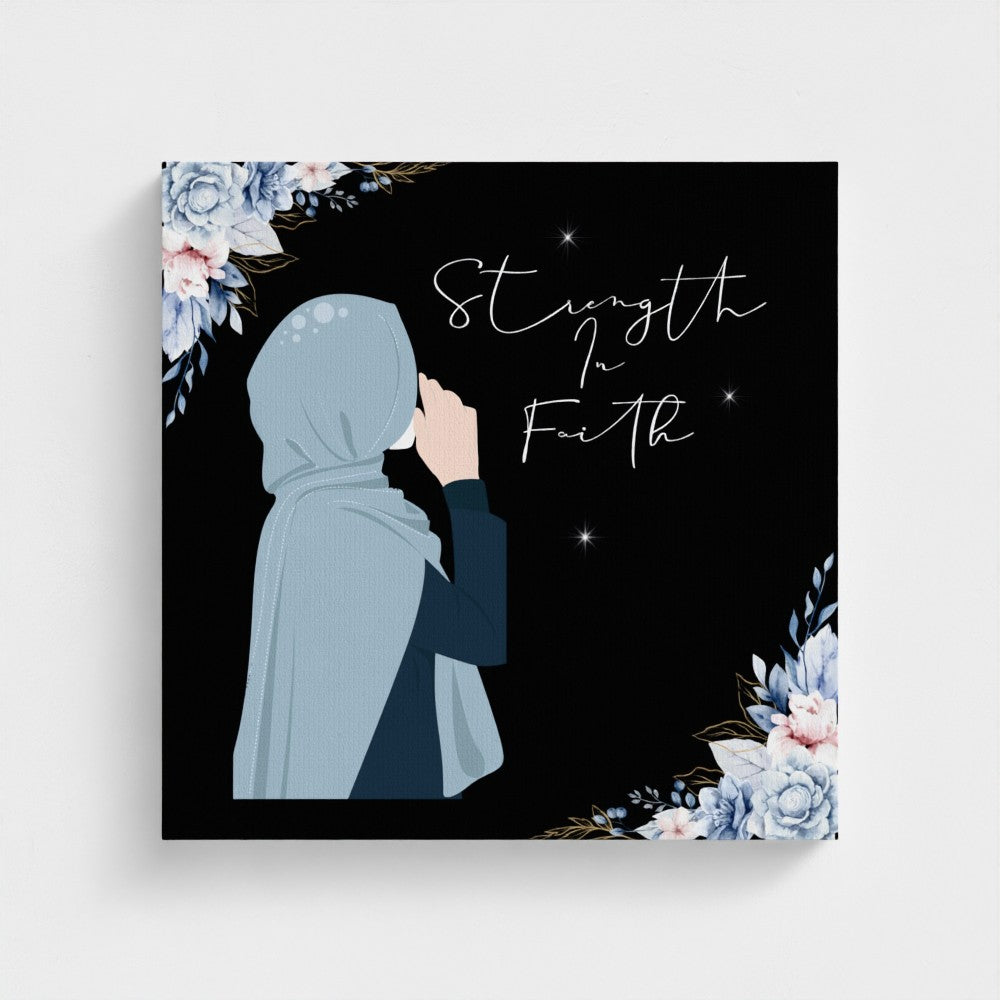 Strength in Faith – 18"x18" Canvas Print (3 Color Variants)