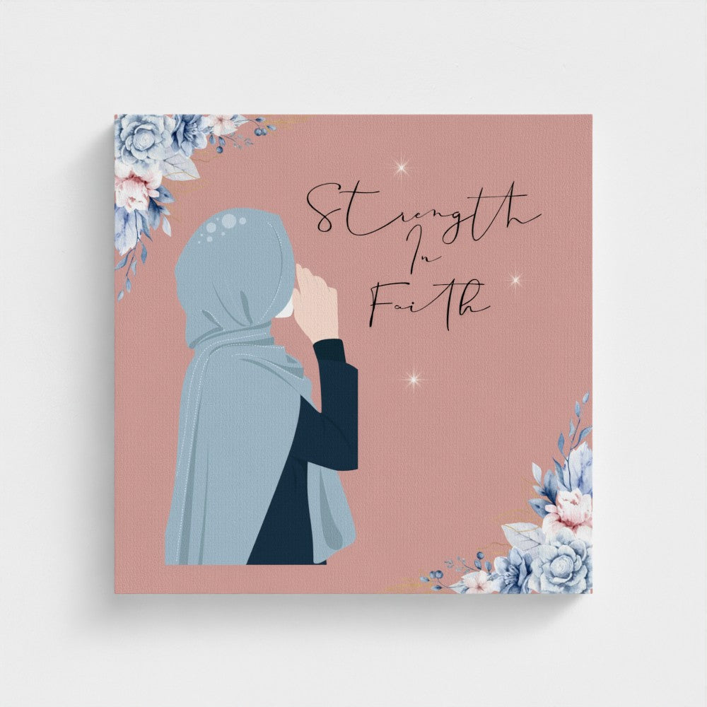 Strength in Faith – 18"x18" Canvas Print (3 Color Variants)