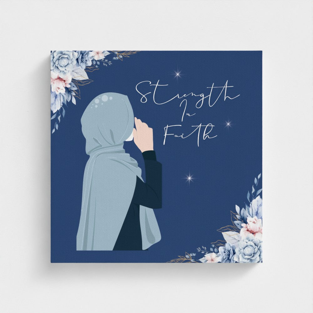 Strength in Faith – 18"x18" Canvas Print (3 Color Variants)