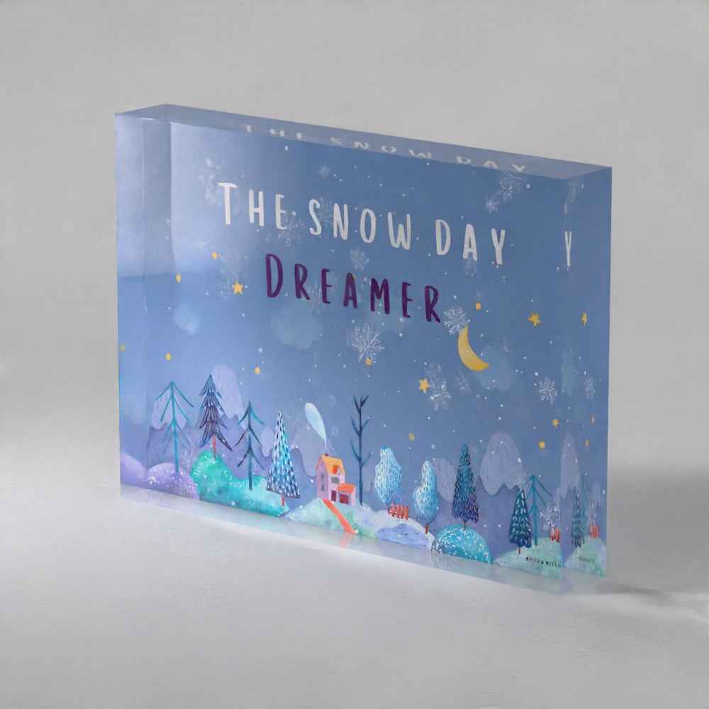 ❄️ Snow Day Dreamer – Acrylic Art Block